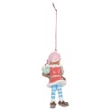 Clayre & Eef Pendentif de Noël Gnome 11 cm Marron Plastique