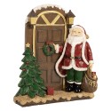 Clayre & Eef Statuetta decorativa di Natale Babbo Natale 18x7x20 cm Rosso Plastica