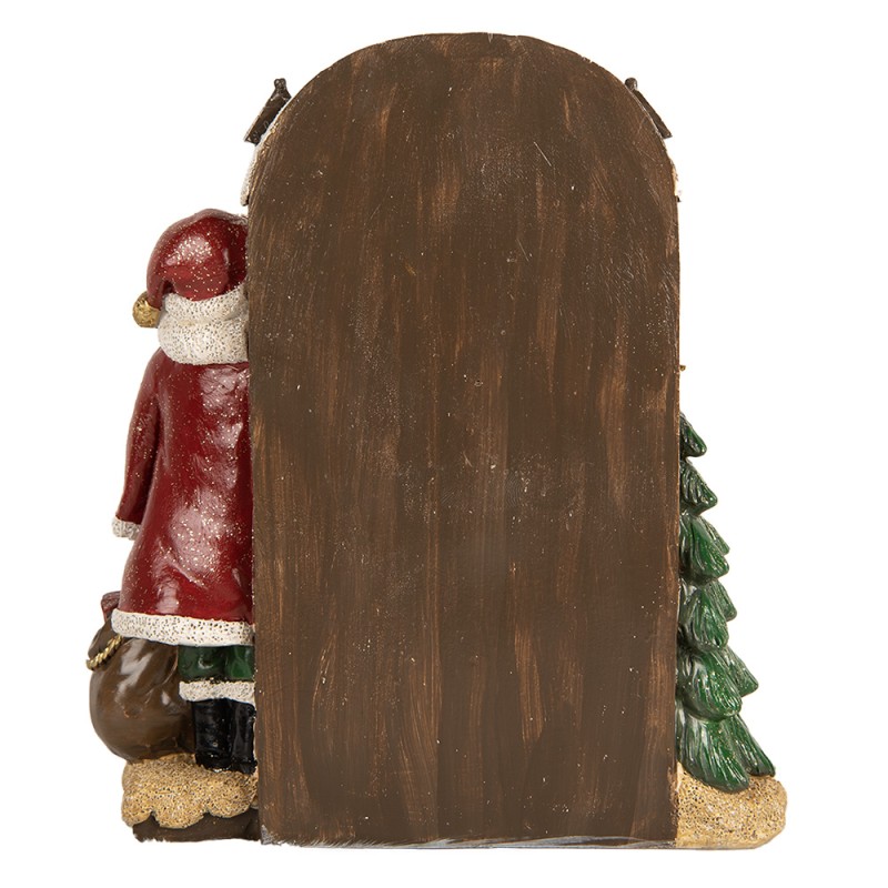 Clayre & Eef Statuetta decorativa di Natale Babbo Natale 18x7x20 cm Rosso Plastica
