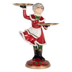 Clayre & Eef Kerstdecoratie Beeld 47x32x62 cm Rood Kunststof