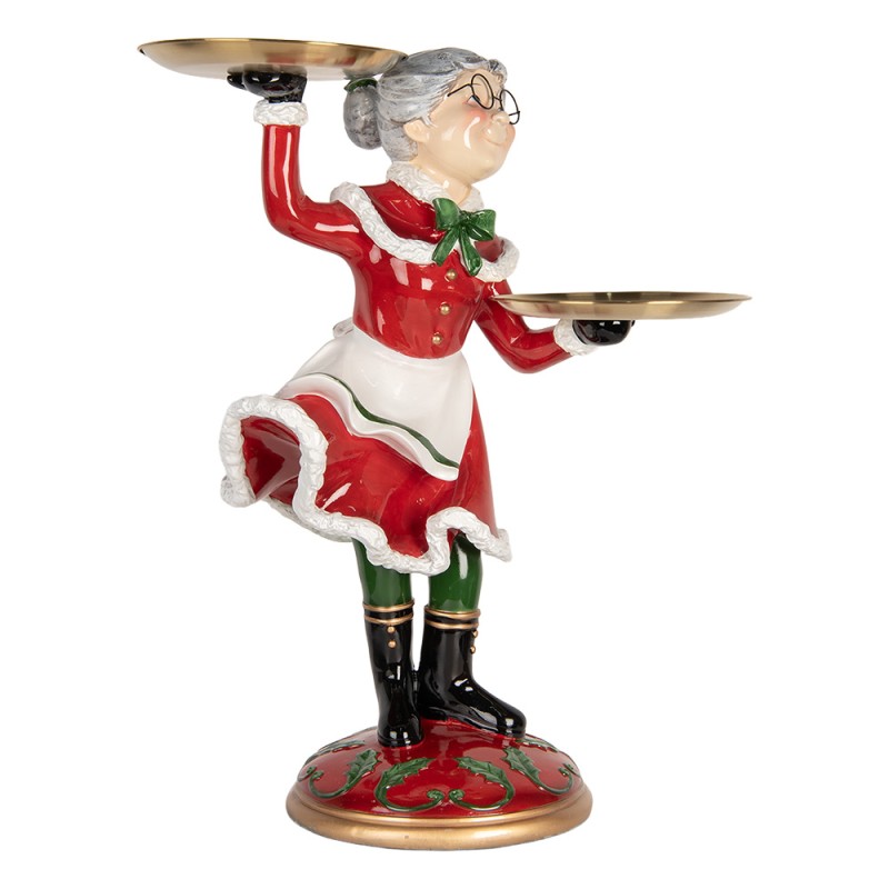 Clayre & Eef Kerstdecoratie Beeld 47x32x62 cm Rood Kunststof