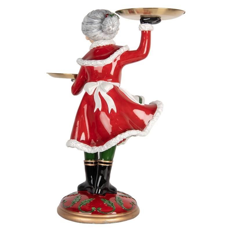 Clayre & Eef Kerstdecoratie Beeld 47x32x62 cm Rood Kunststof