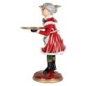 Clayre & Eef Kerstdecoratie Beeld 47x32x62 cm Rood Kunststof