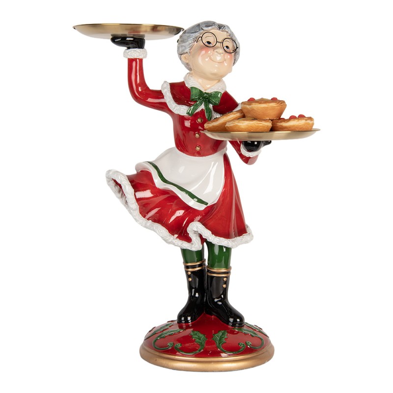 Clayre & Eef Kerstdecoratie Beeld 47x32x62 cm Rood Kunststof