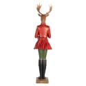 Clayre & Eef Statuetta decorativa di Natale Cervo 23x19x77 cm Marrone Plastica