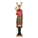 Clayre & Eef Statuetta decorativa di Natale Cervo 17x18x81 cm Marrone Plastica