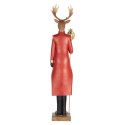 Clayre & Eef Statuetta decorativa di Natale Cervo 17x18x81 cm Marrone Plastica