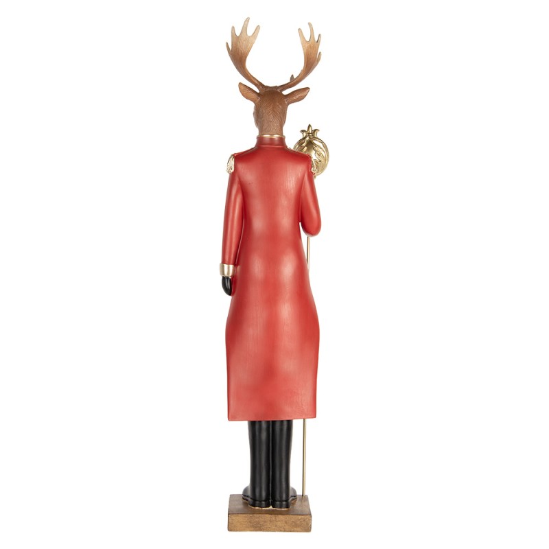 Clayre & Eef Statuetta decorativa di Natale Cervo 17x18x81 cm Marrone Plastica
