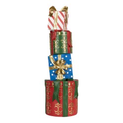 Clayre & Eef Weihnachtsdekorationsfigur Geschenk 23x22x71 cm Mehrere Kunststoff