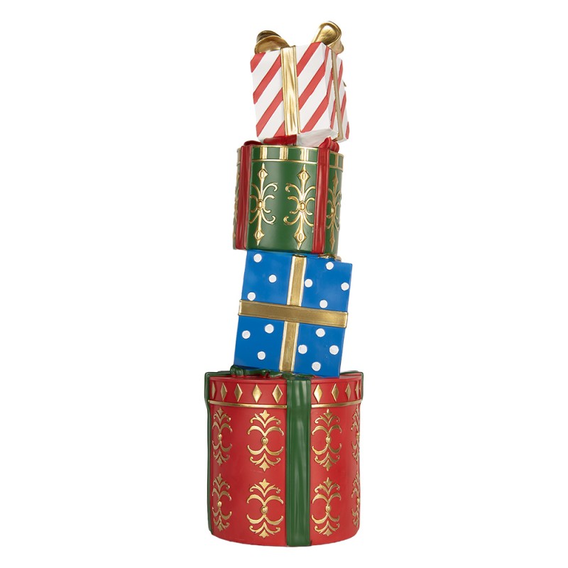 Clayre & Eef Weihnachtsdekorationsfigur Geschenk 23x22x71 cm Mehrere Kunststoff