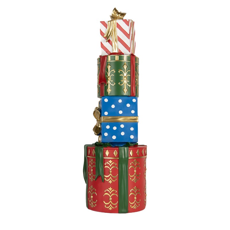 Clayre & Eef Weihnachtsdekorationsfigur Geschenk 23x22x71 cm Mehrere Kunststoff