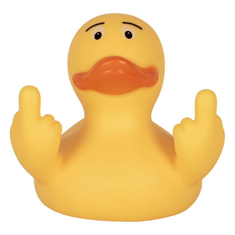 Clayre & Eef Canard en plastique 17 cm Jaune Plastique