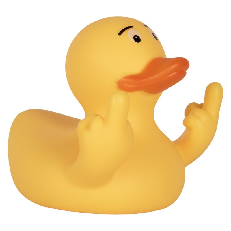 Clayre & Eef Canard en plastique 17 cm Jaune Plastique