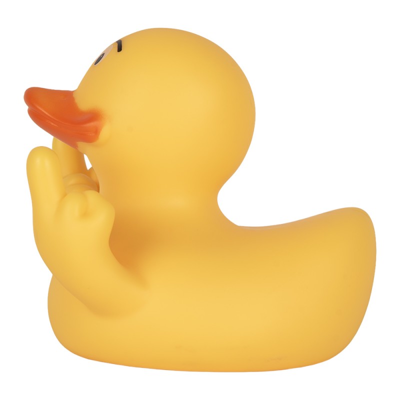 Clayre & Eef Canard en plastique 17 cm Jaune Plastique