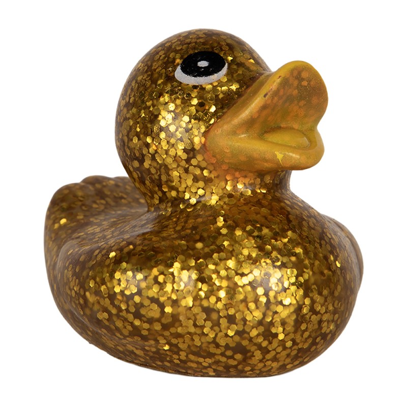 Clayre & Eef Canard en plastique 6 cm Couleur or Plastique