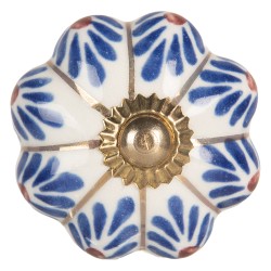 Clayre & Eef Door Knob Ø 4x3 cm White Ceramic