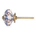 Clayre & Eef Door Knob Ø 4x3 cm White Ceramic