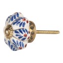 Clayre & Eef Door Knob Ø 4x3 cm White Ceramic