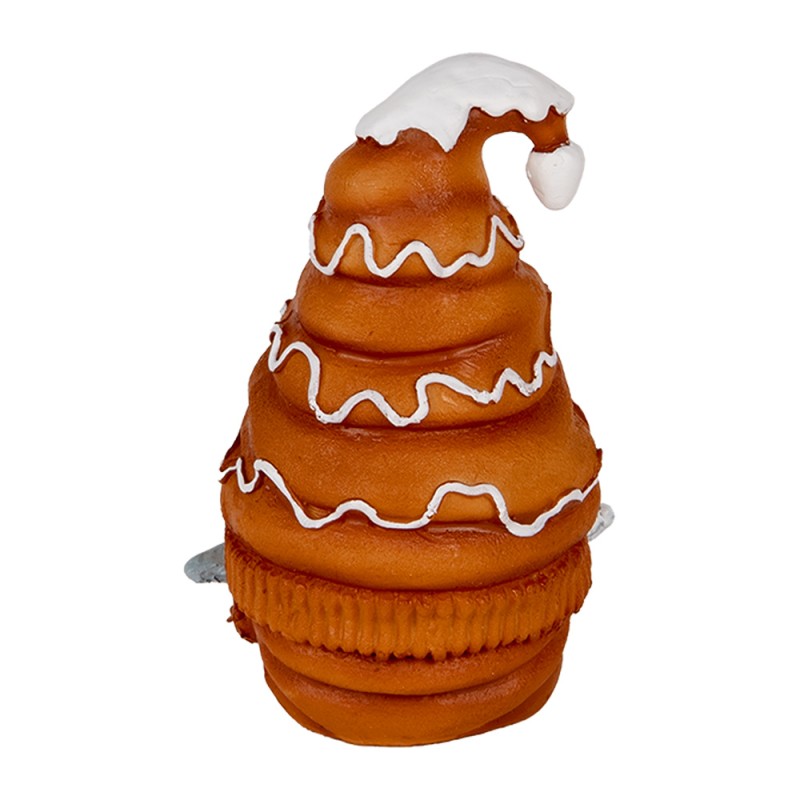 Clayre & Eef Image de décoration Gnome 9x8x13 cm Marron Plastique