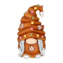 Clayre & Eef Image de décoration Gnome 8x8x13 cm Marron Plastique