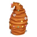 Clayre & Eef Image de décoration Gnome 8x8x13 cm Marron Plastique