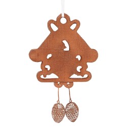 Clayre & Eef Pendentif de Noël 12x2x18 cm Marron Plastique