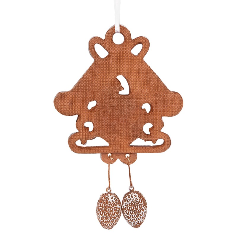 Clayre & Eef Pendentif de Noël 12x2x18 cm Marron Plastique