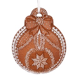 Clayre & Eef Weihnachtsanhänger 8x2x10 cm Braun Kunststoff