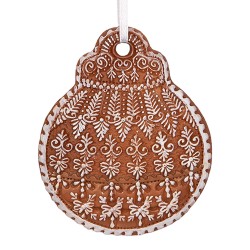 Clayre & Eef Pendentif de Noël 8x2x10 cm Marron Plastique