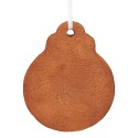 Clayre & Eef Pendentif de Noël 8x2x10 cm Marron Plastique