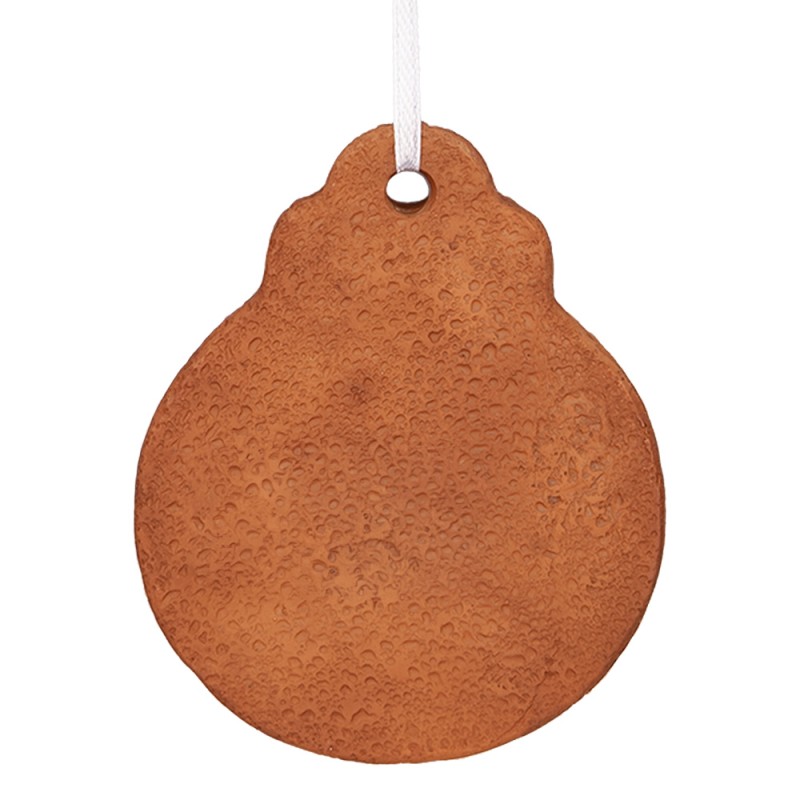 Clayre & Eef Pendentif de Noël 8x2x10 cm Marron Plastique