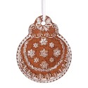 Clayre & Eef Pendentif de Noël 8x2x10 cm Marron Plastique
