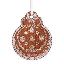 Clayre & Eef Pendentif de Noël 8x2x10 cm Marron Plastique