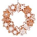 Clayre & Eef Pendentif de Noël Ø 18x2 cm Marron Plastique