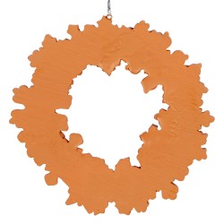 Clayre & Eef Pendentif de Noël Ø 18x2 cm Marron Plastique