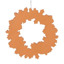 Clayre & Eef Kersthanger Ø 18x2 cm Bruin Kunststof