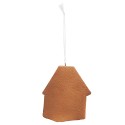 Clayre & Eef Ornamento Natalizio Casa di pan di zenzero 9x1x10 cm Bianco Plastica