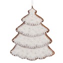 Clayre & Eef Kersthanger Kerstboom 9x1x10 cm Wit Kunststof