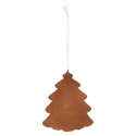 Clayre & Eef Kersthanger Kerstboom 9x1x10 cm Wit Kunststof