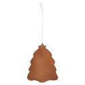 Clayre & Eef Pendentif de Noël Sapin de Noël 8x1x10 cm Blanc Plastique