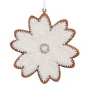 Clayre & Eef Kersthanger Sneeuwvlok 9x1x10 cm Wit Kunststof