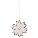 Clayre & Eef Kersthanger Sneeuwvlok 9x1x10 cm Wit Kunststof