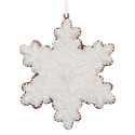 Clayre & Eef Kersthanger Sneeuwvlok 9x1x10 cm Wit Kunststof