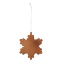 Clayre & Eef Kersthanger Sneeuwvlok 9x1x10 cm Wit Kunststof