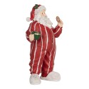 Clayre & Eef Kerstdecoratie Beeld Kerstman 18x11x31 cm Rood Kunststof