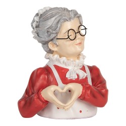 Clayre & Eef Kerstdecoratie Beeld 19x18x23 cm Beige Kunststof
