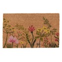 Clayre & Eef Deurmat 75x45 cm Bruin Kokos Bloemen