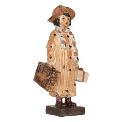 Clayre & Eef Decoratie Beeld Kind 14x9x27 cm Bruin Kunststof