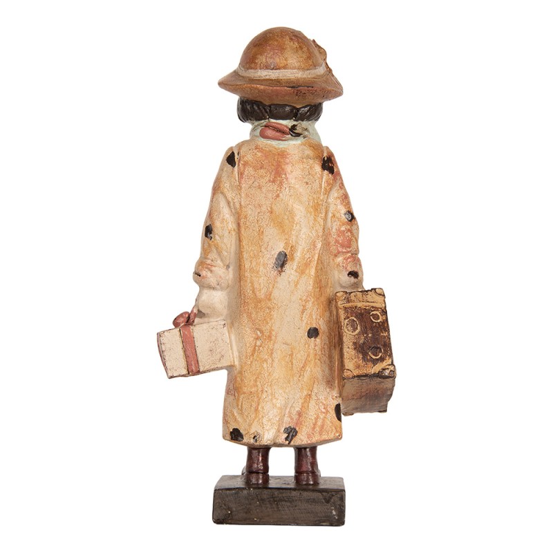 Clayre & Eef Decoratie Beeld Kind 14x9x27 cm Bruin Kunststof