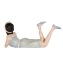 Clayre & Eef Statuetta decorativa Donna 26x12x9 cm Beige Plastica